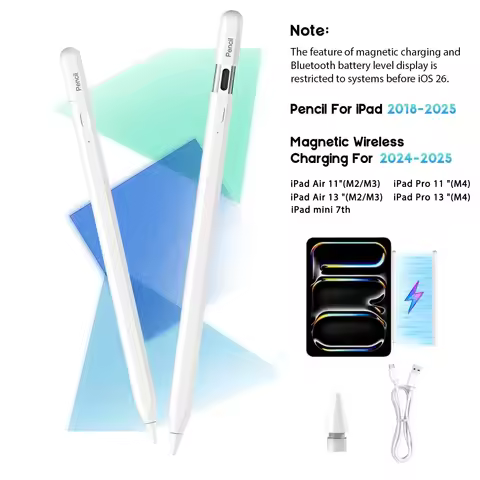 Caneta Touch Pen for Apple Pencil Pro for iPad 11 13 M2 M3 M4 Mini 7th 2018-2025 Tablet Stylus Penci