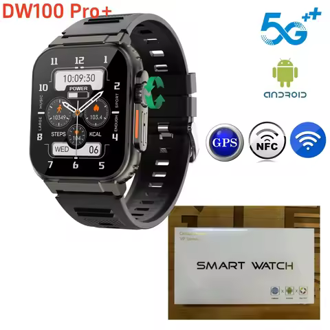 Original DW100 Pro + Plus Smartwatch 5G LTE Android Smart Watch New With Fingerprint Unlocking Facia