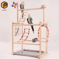 [prettyia] Parrot Playstand,Parrot Bird Playground,Exercise,Activity Center Perch  Perch Gym Playpen