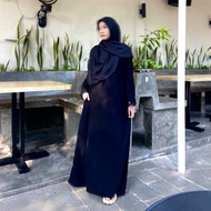 Medina Lace Abaya Umrah Dress Jetblack Material Fortaleza Anti-UV Abaya Abaya Dress Abaya Dress Musl