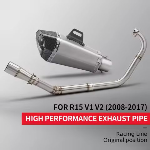 Motorcycle Exhaust For Yzf R125 Mt125 R15 Mt15 MT-15 V1 V2 Muffler Exhaust Full System Escape