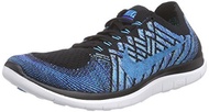 [NIKE] Mens Free 4.0 Flyknit Running Shoes Black/Royal Blue/Turquoise 717075-004 Size 10.5