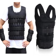 1x Adjustable Upgrade 30kg Loading Weighted Vest For Boxing Training Workout Waistcoat Jacket Sand C