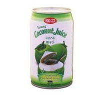 [WONG COCO] [6 Cans x 320ml] All Natural Coconut Juice with Pulp