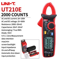 【Ready Stock】UNI-T UT210D UT210E คลิปแอมป์ Mini Digital Clamp Meters แคล้มป์มิเตอร์ AC/DC Current Vo