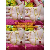 Necklace set k material metal money 91 gilding gold 24k