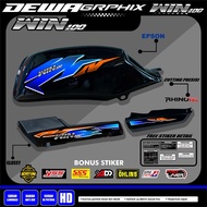 Honda WIN 100 Minimalist Striping, Latest Waterproof Variation (WN 02)