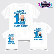 Couple family birthday t-shirts for children and adults, Free name, Baby Boss Motif - Kystore