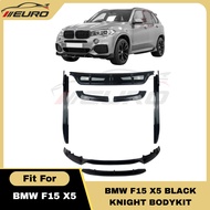 BMW X5 F15 Bodykit Black Knight Gloss Black Front Lip Rear Diffuser Spoiler MP X5M Style Fit For X5 