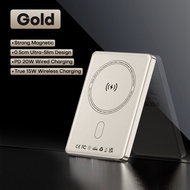 QOOVI PD20w Powerbank không dây từ tính MagSafe sạc nhanh cho điện thoại Apple 5000mAh Pin siêu mỏng