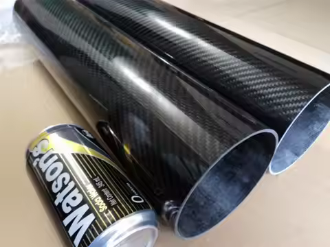 2pcs/lot 60MM OD x 57MM ID x 500MM100% Roll 3k Matte plain weave Carbon Fiber tube Quadcopter arm He