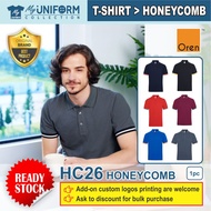 [Original Brand] Oren Sport HC26 Unisex Honeycomb Short Sleeve Collar Polo Shirt / Customize Logo T-