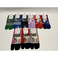 New Daiso japan Ladies Tabi socks 9set 23-25cm US:6-8 Wave & Crane & Ukiyoe