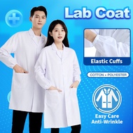 Unisex Lab Gown For Laboratory Long Sleeve Doctors Coat Lab Gown For Students White Uniform For Nurs