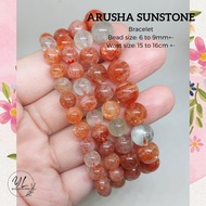 Natural Crystal Bracelet Arusha Sunstone 6 to 9 mm