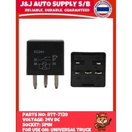 RTT-7139 BRAND J&J HEAVY DUTY 5PIN RELAY 24V FOR USE ON: UNIVERSAL TRUCK