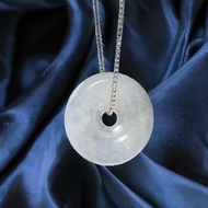 【願‧平安】冰種翡翠平安扣項鍊 | 天然緬甸玉A貨翡翠 | 送禮