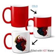 MagicMugKo Heat Sensitive Color Changing Mug/ Coffee Magic Mug or Plain White Mug with Sabong Fighti