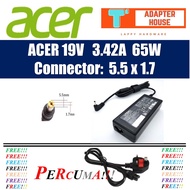 Laptop Charger for Acer Aspire 4736 4741 4750Z 4750ZG 4752 4752G 4752Z E5-475G E14 E15 65W 3.42A 5.5