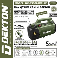 DEKTON DK-RX3001XPLUS 1350W Pressure Washer - 110Bar Pressure - With Anti-Shock Switch - New Generat