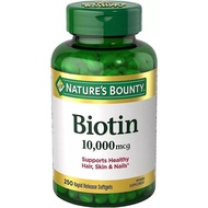 Nature's Bounty Biotin 10,000 mcg, 250 Softgel Pelepasan Pantas 1DZS