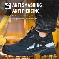 New Rotating button Safety Shoes Men Anti scald welding shoes Puncture-Proof work boots Steel toe sh
