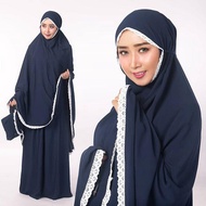 Mukena Dewasa Katun Silky Tatuis Syari Cantik Adem Mukenah Jumbo Besar Big Size Seserahan Hantaran N