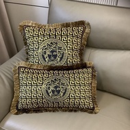 Versace Luxury European Tassel Pillow Hotel Hotel Cushion Cover Office Hotel ktv Sofa Light Luxury