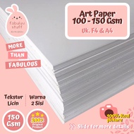 Art Paper 100 120 150 gsm F4 A4