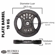 Ready 10KG IRON BARBEL PLATE ANTI-BREAK WEIGHT CAST IRON PLATE 10KG