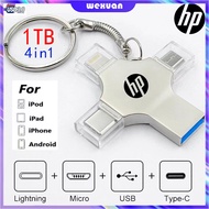 【COD】1TB 4-in-1 flash drive USB 3.0 1TB/512GB/32GB Memory Stick OTG Pendrive Fast Speed Type-C For i/O/S/Tablet/Android/Smartphone/PC/Phone