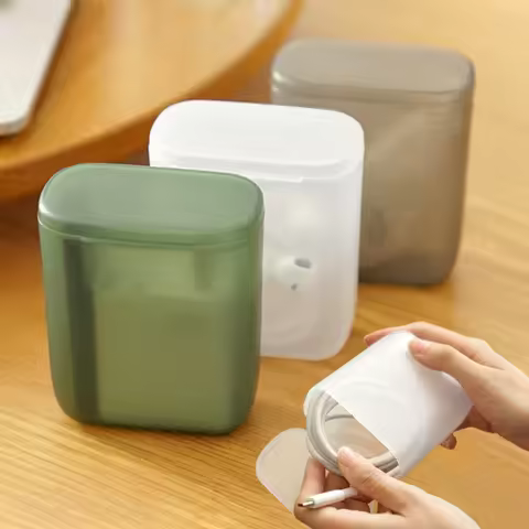 1pcs Mobile Data Cable Storage Box Headphone Charger Transparent Storage Box With Lid, Drawer Jewelr