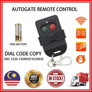 Autogate Remote Control Chip 5326 330MHz 433MHz Auto Gate With  Battery 23A *1