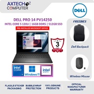 Dell 14PRO PV14250-C5120U-16G-512-W11PRO 14" FHD+ Laptop Black ( C5-120U, 16GB D5, 512GB SSD, Intel,