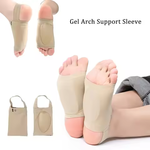 1pair Flat Foot Arch Support Orthotic Insoles Gel Pads - Compression Foot Stands for Men and Women, 