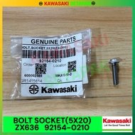 KAWASAKI [READY STOCK] ORIGINAL SPARE PART BOLT SOCKER(5X20) ZX636 92154-0210