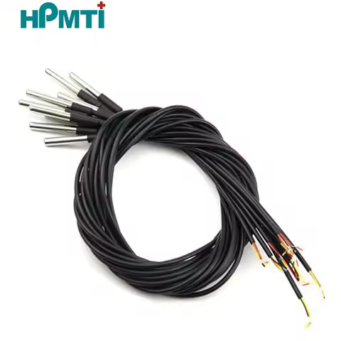 10 Pcs DS1820 Stainless steel Waterproof DS18b20 1m 3m 5m thread temperature probe temperature senso