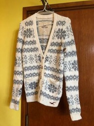 Hollister Snowflakes Pattern Wool Cardigan