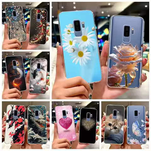 For Samsung Galaxy S9 Plus Case SM-G965F New Luxury Painted Cover Soft Silicone Phone Case For Samsu