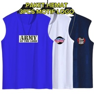 MEN'S DISTRO SINGLET TOP 3 PCS MEN'S CLOTHING/ MEN'S SINGLET/ 3 PCS MIXED COLORS AND PICTURES