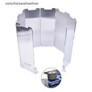 colorfulswallowfree 8 Plate Foldable Gas Stove Outdoor Camping Cooking Windbreak Camping Equipment A
