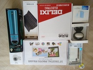 （全部全新）（每件100元）（可調溫50至650度）高溫熱風槍/10吋高清遙控電子相架/藍牙摺疊鍵盤/無線音樂幻彩藍牙828毫升運動水樽  （已經賣出） /高速強風隨身（可夾褲頭）降溫風扇/無線路由器