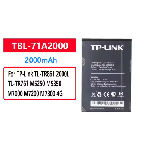 brand new 2000mAh TBL-71A2000 Batteries For TP-Link TL-TR861 2000L TL-TR761 M5350 M7300 4G LTE WIFI 