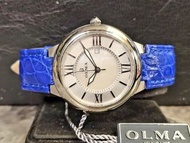 OLMA Watch 全新男庄奧瑪日曆石英手錶連原廠錶帶及錶鉤 34mm