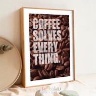 Coffee Poster Wall Decoration Quotes Coffee Solves Everything Kitchen Decoration Display
