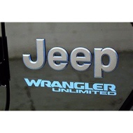 Jeep Three-Dimensional Car Logo Hybrid Blue Wrangler Fender Original Factory 4xe Electric Blue Side 