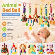 Portable Baby Stroller Hanging Toy Plush Fabric Textured Toy Travel Gentle Teether Newborn F5s5
