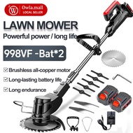 【Lowest Price】 998VF/698VF Mesin Rumput Bateri Grass Cutter Electric Grass Trimmer Lawn Mower Cordle