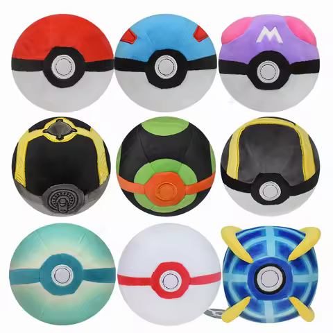 9 Style Poké Ball Stuffed Plush Toys Pokemon Master Ball Great Ball Ultra Ball Cute Cartoon Decorati