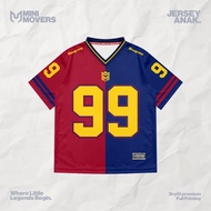 Children's Mini Jersey, Dryfit Brazil Material, Unisex Jersey, Full Printing, Vintage Retro Jersey K